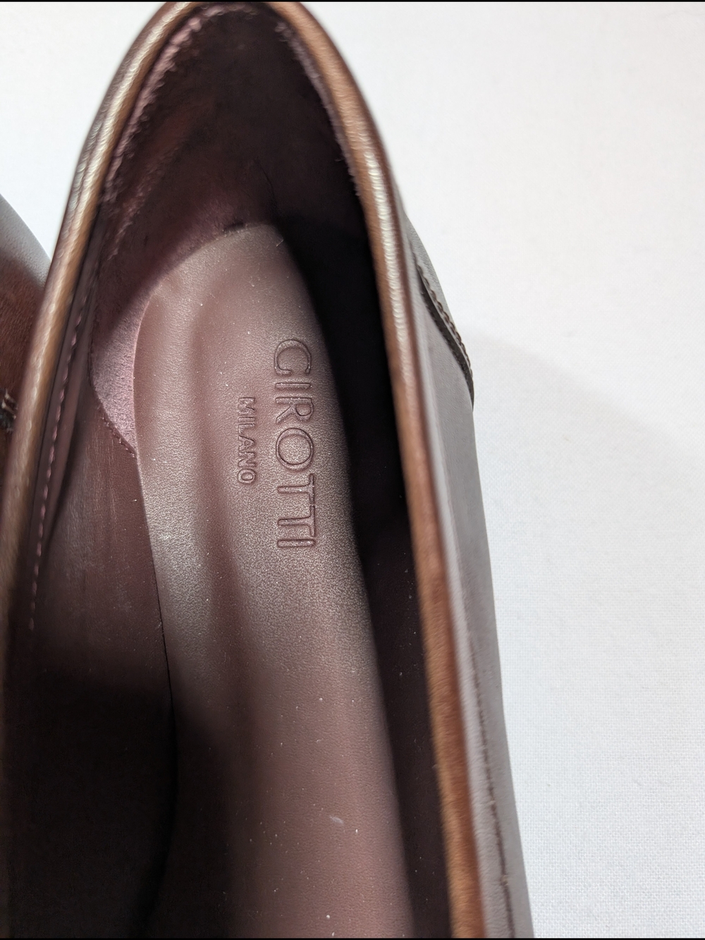 Giro Women's Dark Brown Leather Penny Loafers - Picture 3 of 5